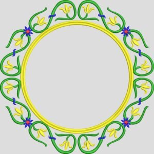 Ornament Broderie Ramă Cerc — Fișier Master (.EMB)