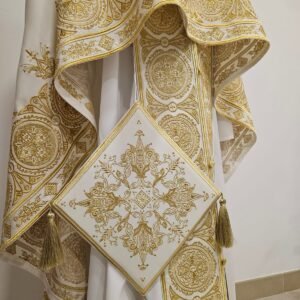 Set Veșmânt Floral Tradițional & Epitrahil — Fișiere Master (.EMB)